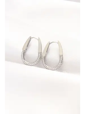  Gümüş Taşlı Küpe