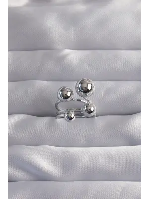  Gümüş Topçuk Model Ayarlamalı Yüzük