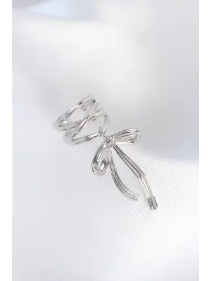  Gümüş Zirkon Taş Detay Fiyonk Model Earcuf Küpe