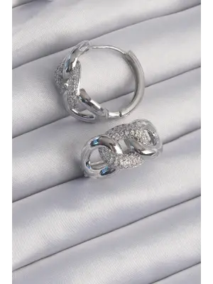  Gümüş Zirkon Taşlı Samanyolu Küpe