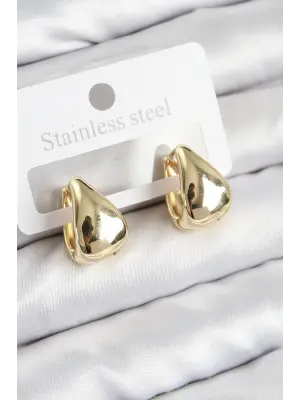 Pirinç Halka Model Gold Renk Kadın Küpe