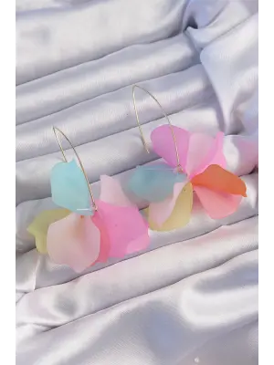  Karışık Renkli Flora Küpe