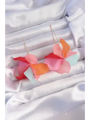  Karışık Soft Renkli Flora Küpe