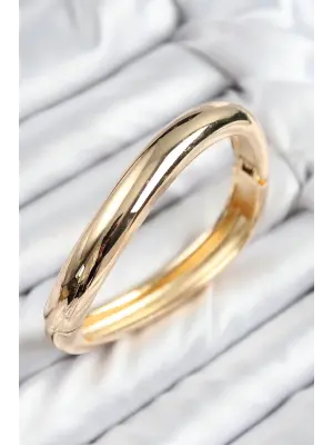 Pirinç Kıvrım Model Gold Renk Kadın Kelepçe