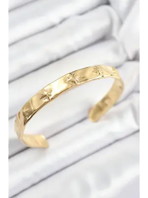 Pirinç Kuzey Yıldızı Model Gold Renk Altı Açık Kadın Bileklik