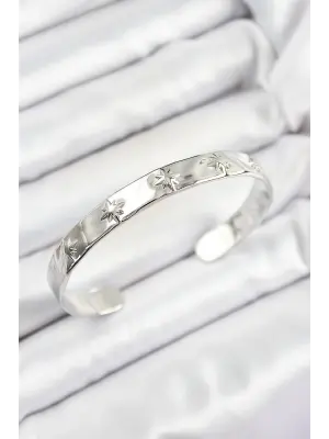 Pirinç Kuzey Yıldızı Model Gümüş Renk Altı Açık Kadın Bileklik