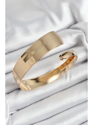 Pirinç Manşet Model Gold Renk Kadın Pazu Bileklik