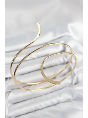 Pirinç Sarmal Model Gold Renk Pazu Bileklik