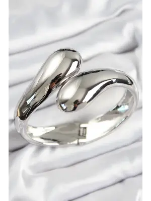 Pirinç Sarmal Model Gümüş Renk Kadın Kelepçe