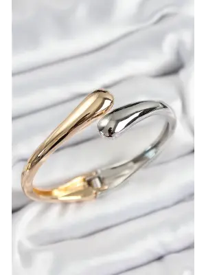 Pirinç Sarmal Model Gümüş Ve Gold Renk Kadın Kelepçe