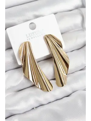 Pirinç Tül Model Gold Renk Kadın Küpe