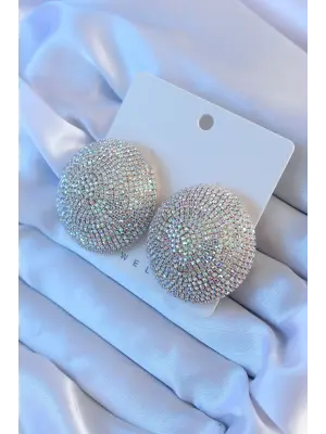  Zirkon Taşlı Çelik Küpe