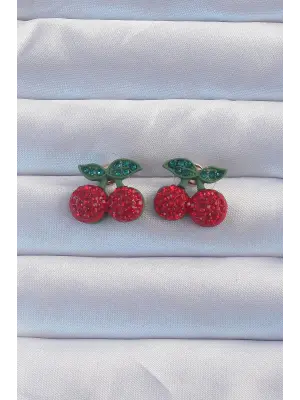  Zirkon Taşlı Kiraz Model Küpe