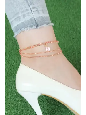 Rose Renk Zincirli Kadın Figürlü Hal Hal