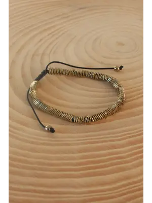 Sarı Renk Makrome Miyuki Doğal Taş Erkek Bileklik