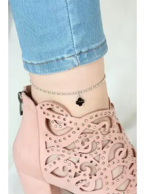 Silver Renk Top Zincirli Siyah Aksesuarlı Hal Hal