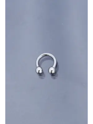 Silver Renk Yarım Halka 316L Cerrahi Çelik Piercing
