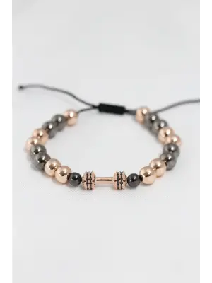 Silver Rose Renk Çelik Zirkon Objeli Asansörlü Bileklik