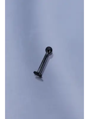 Siyah Düz Bar Tek Taraflı Top Model 316L Cerrahi Çelik Piercing