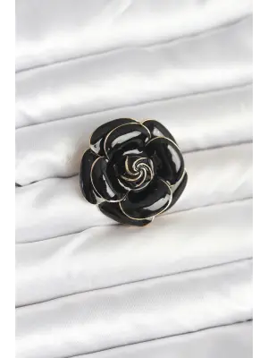 Siyah Gül Model Broş