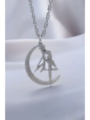 Tinker Bell Tasarımlı Krom Kaplama Erkek Kolye