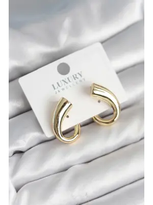 Vintage Model Gold Renk Kadın Küpe