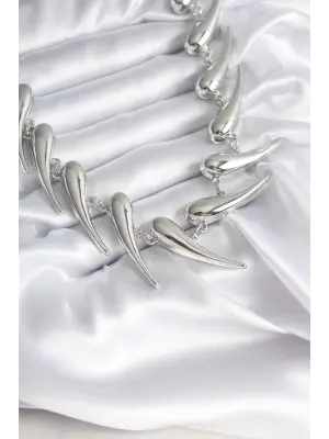 VIP Seri Özel Model Gümüş   Çelik Kolye