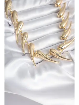 VIP Seri Özel Tasarım Altın   Çelik Kolye