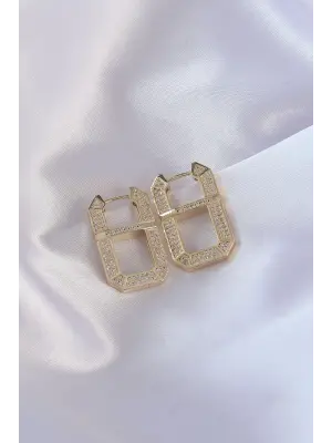 Vip Seri  Altın Zirkon Taşlı Serenay Küpesi