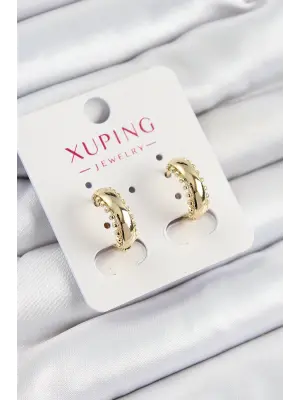 Xuping Çit Halka Model Gold Renk Kadın Küpe