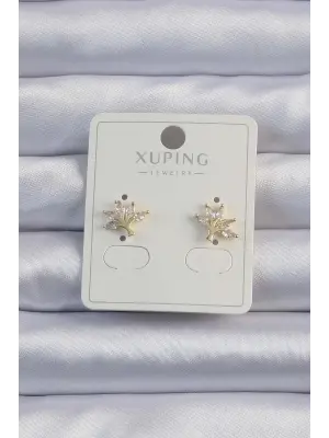 Xuping Altın Zirkon Taşlı Ağaç Küpe