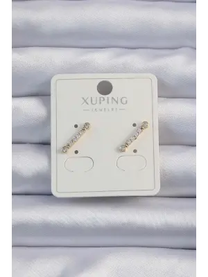 Xuping Altın Zirkon Taşlı Su Yolu Küpe
