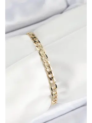Xuping Pirinç Klasik Ezme Zincir Model Gold Renk Kadın Bileklik