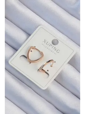 Xuping Rose Renk Üçgen Küpe