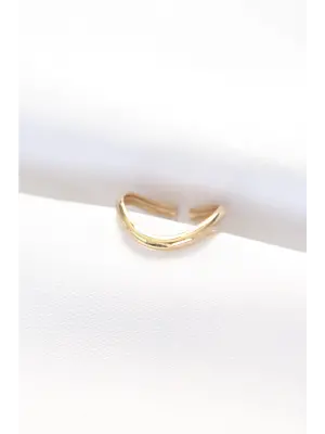 Yassı Altın Ayarlanabilir Yüzük