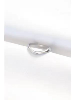 Yassı Silver Renk Ayarlanabilir Yüzük