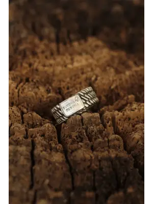 Yazılı Ayarlanabilir Erkek Yüzük