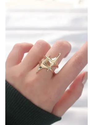 Yıldız Model Altın Ayarlanabilir Yüzük