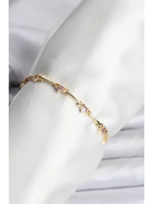 Yıldız Model Gold Renk Pirinç Bileklik