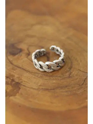 Zincir Model Metal Ayarlanabilir Erkek Yüzük