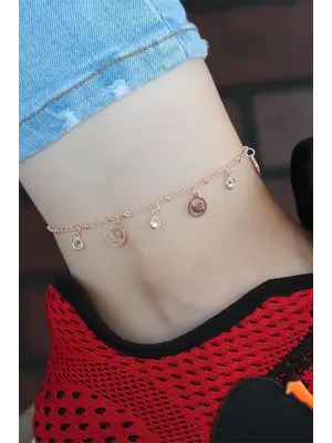 Zirkon Taşlı Rose Renk Kuğulu Hal Hal