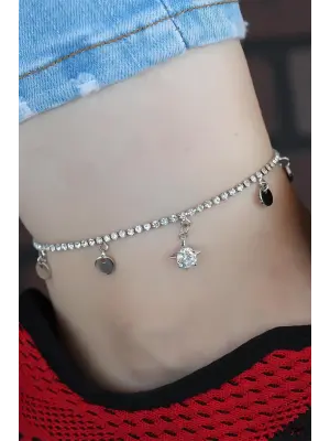 Zirkon Taşlı Silver Renk Kaplama Hal Hal