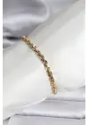 14K Gold Renk Kaplama Burgu Zincir Model CM Kadın Bileklik