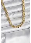 14K Gold Renk Kaplama Kalın Zincir Model CM Kadın Kolye
