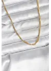 14K Gold Renk Kaplama Topçuk Zincirli Model CM Kadın Kolye