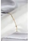 14K Gold Renk Kaplama Topçuklu Model CM Kadın Bileklik