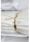 14K Gold Renk Kaplama Zincir Model CM Kadın Bileklik