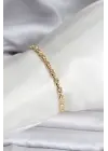 14K Gold Renk Kaplama Zincir Model Kadın CM Bileklik