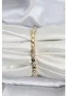 14K Gold Renk Kaplama Zirkon Taşlı CM Kadın Bileklik