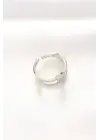 2li Görünümlü Topçuk Model Silver Renk Ayarlanabilir Yüzük